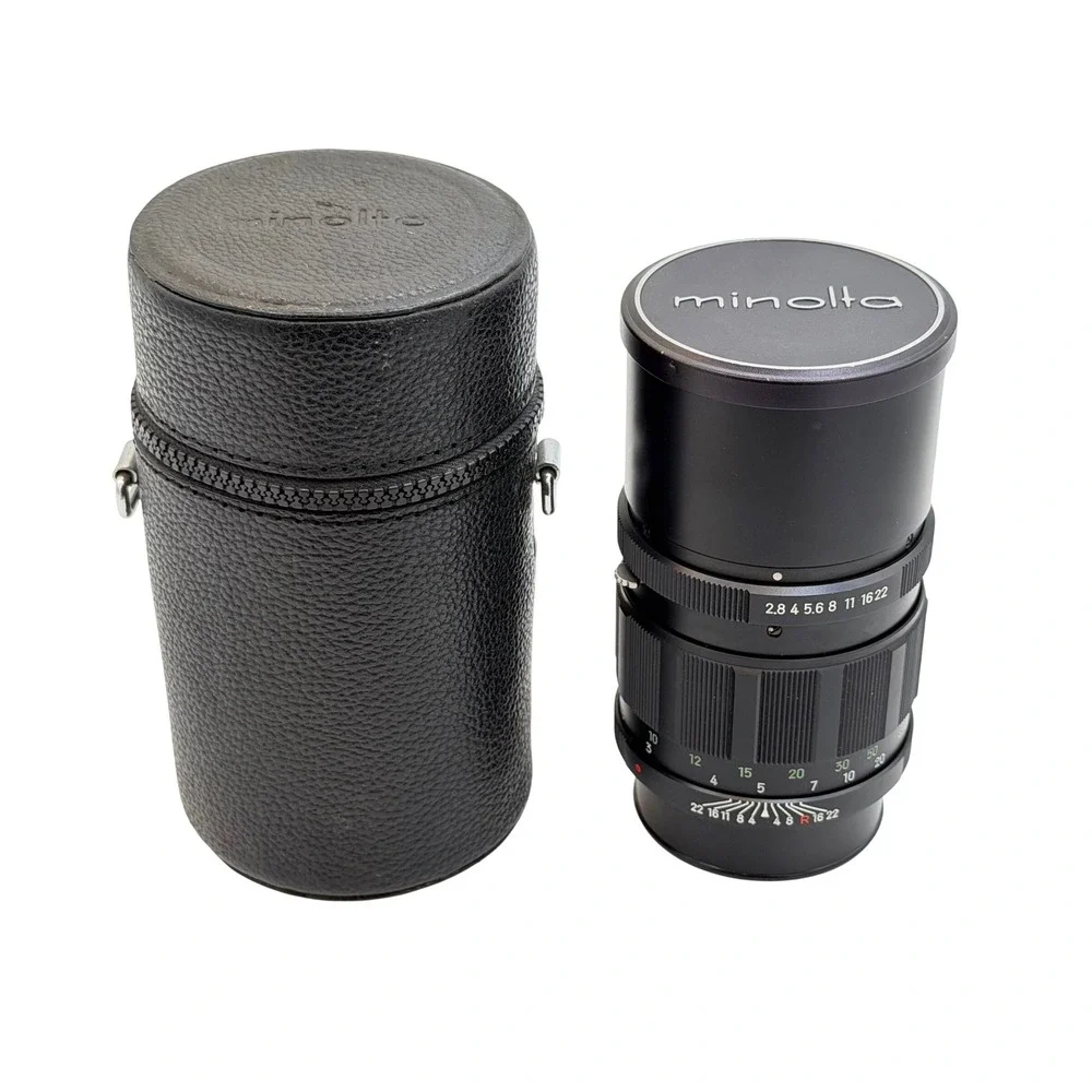 Minolta Auto Tele Rokkor-PF 135mm f2.8 Lens with Case and Cap Made in Japan